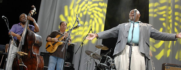 Ben Tucker, Howard Paul, and Roger Moss at the Rotary Play it Forward Concert